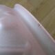 Art Deco pendant lamp in pink frosted glass