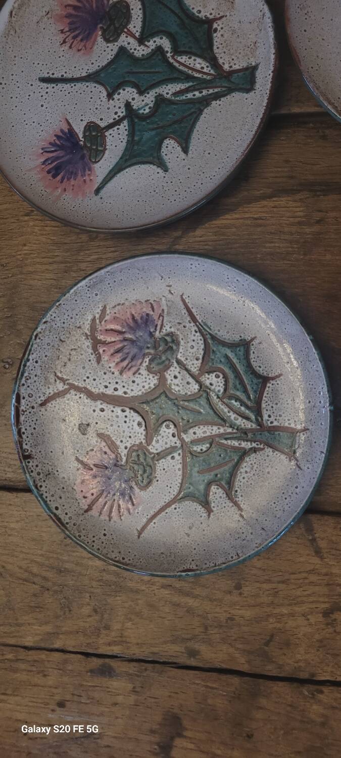 Assiettes Felix Céram Vallauris 60's