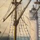 Fishing boats - painting on canvas board