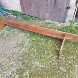 Ancien banc en bois massif vintage