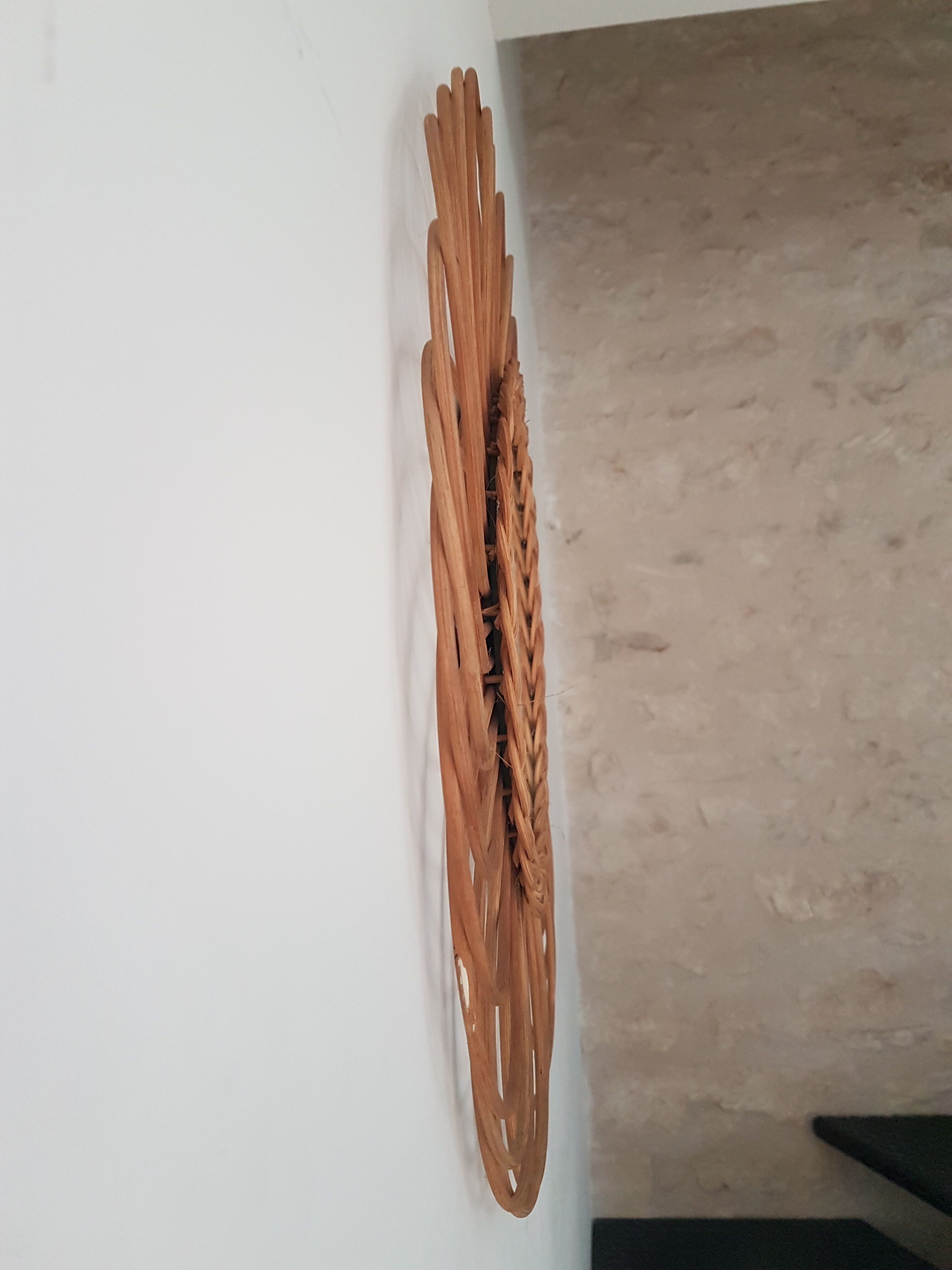 Vintage wicker mirror 1950/1960