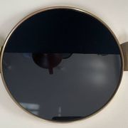 Art Deco vintage style golden metal and glass plateau.