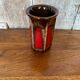 Antique Vase Scheurich Keramik Ceramic Brown Red West Germany Vintage #B767
