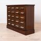 Apothecary Chest of Drawers, Solid Oak Wood, Restored, Early 20th Century