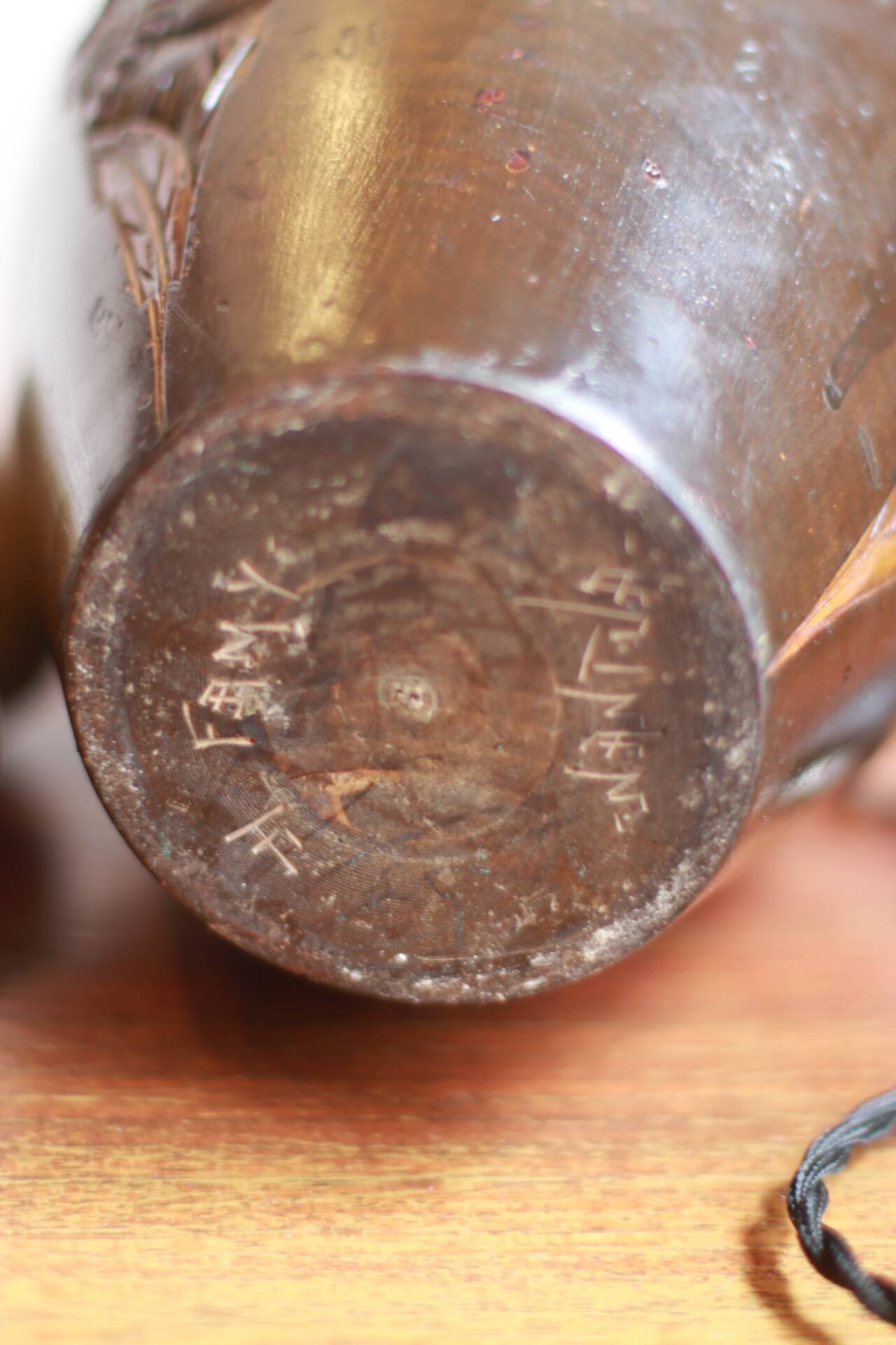 Art Deco carved wooden lamp base