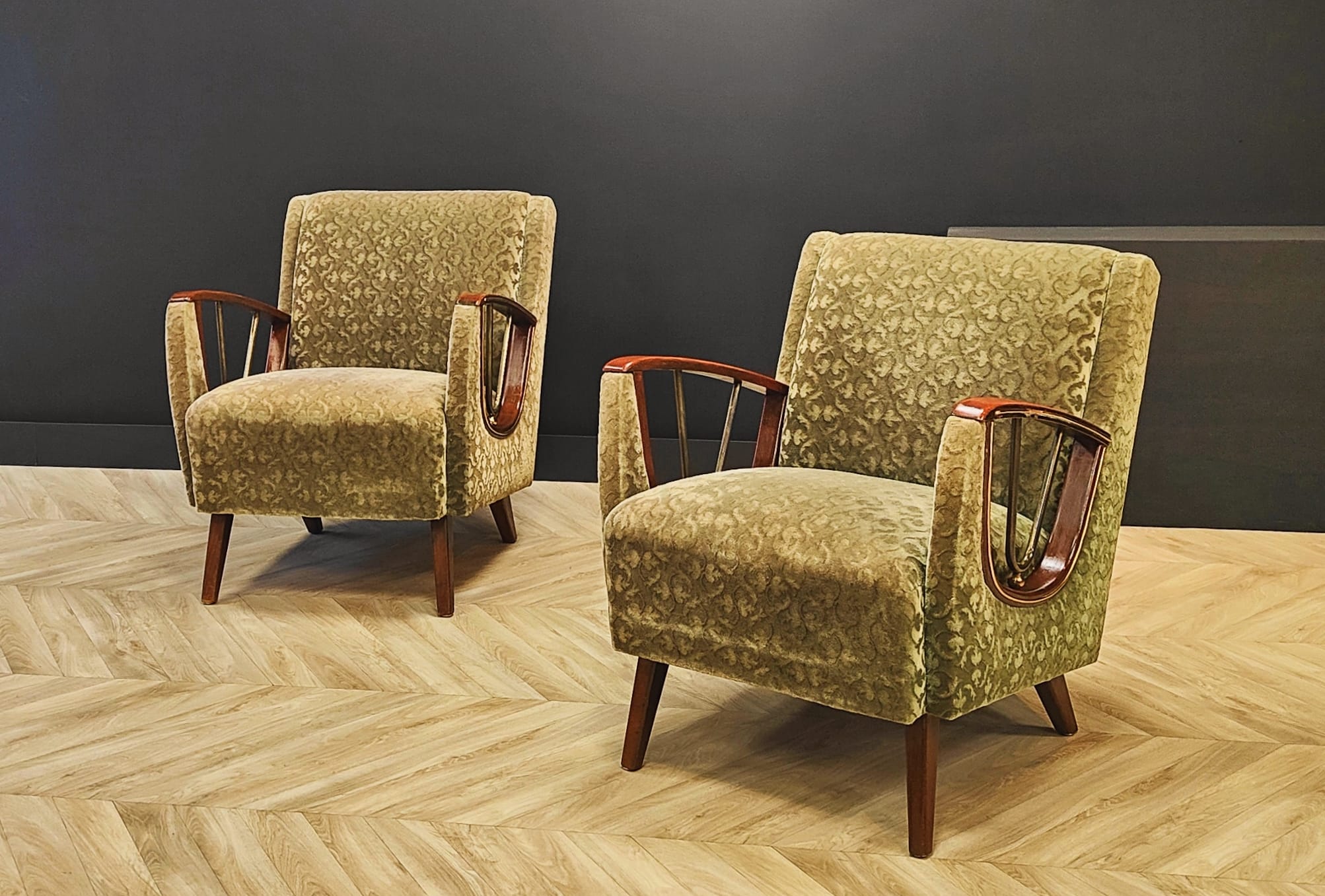 Two mid century armchairs