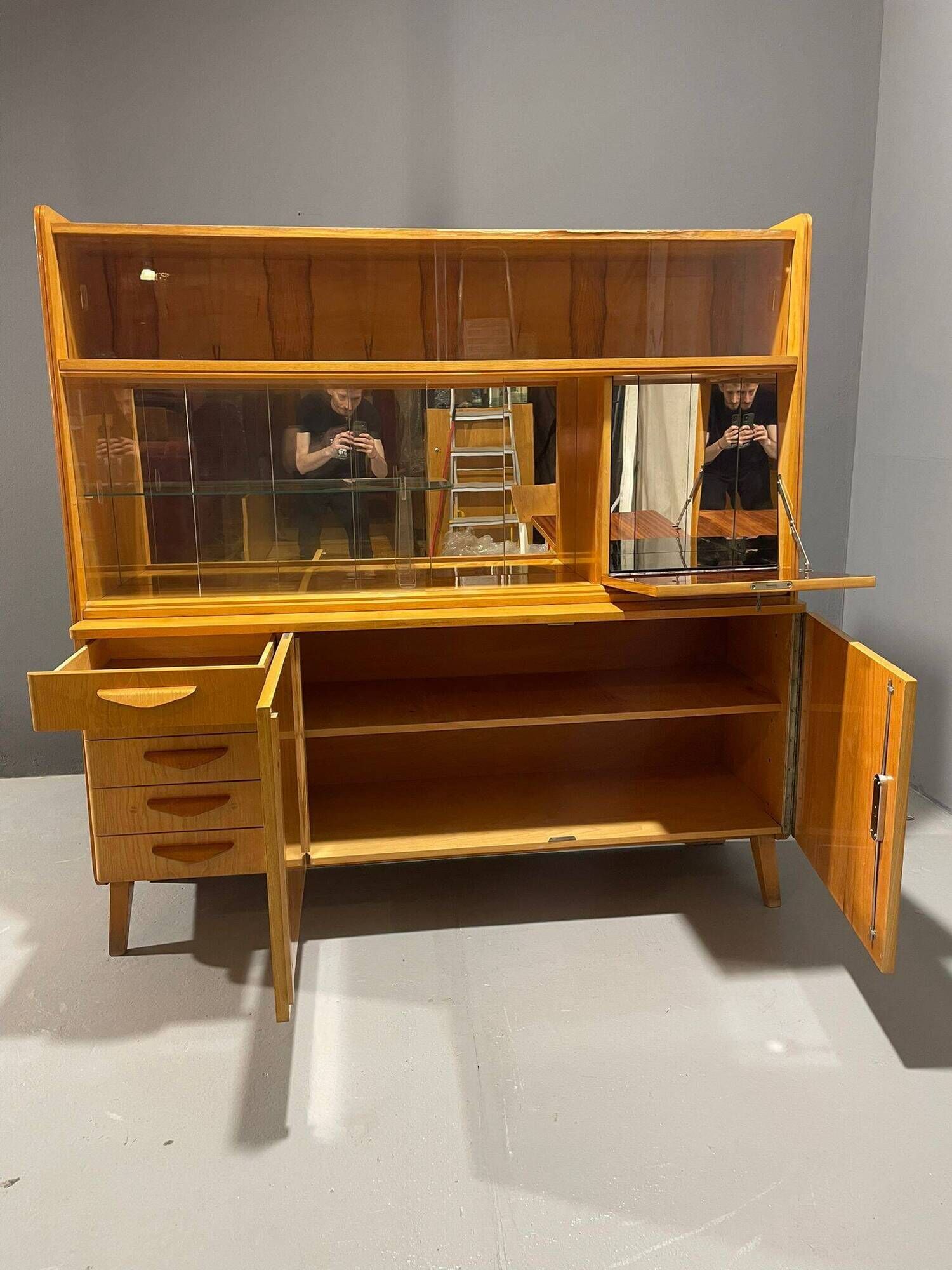 Original 1960s Mid-Century Highboard by František Jirák for Tatra Nábytok