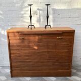 Pair of wrought iron candlesticks black gothic