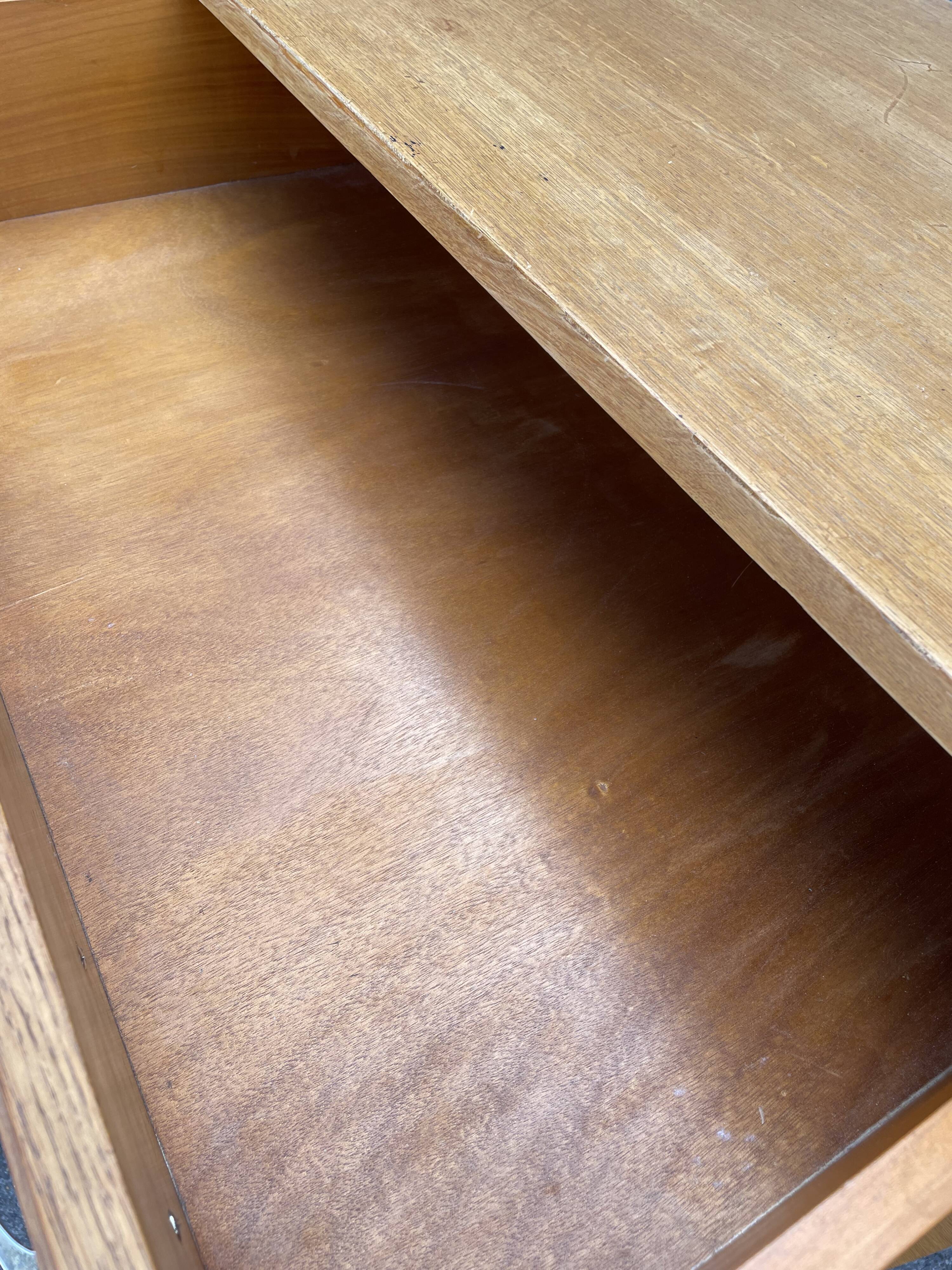 French chest of drawers Luterma in oak and brass, 1960