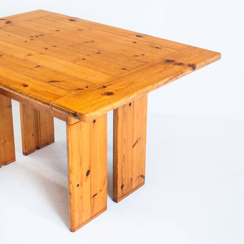 Vintage Silvio Coppola / Fratelli Montina table + chairs. Italy, 1970s