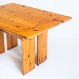 Vintage Silvio Coppola / Fratelli Montina table + chairs. Italy, 1970s