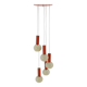 Lustre Cascade des années 1970 avec abat-jour en plastique, Tchécoslovaquie