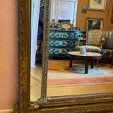 Bevelled mirror with gilded stucco parclose, from the Napoleon III period