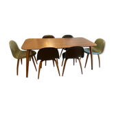 Ensemble gubi table rectangulaire et 6 chaises