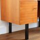 Scandinavian teak desk 2 pedestals 3 drawers 1960s