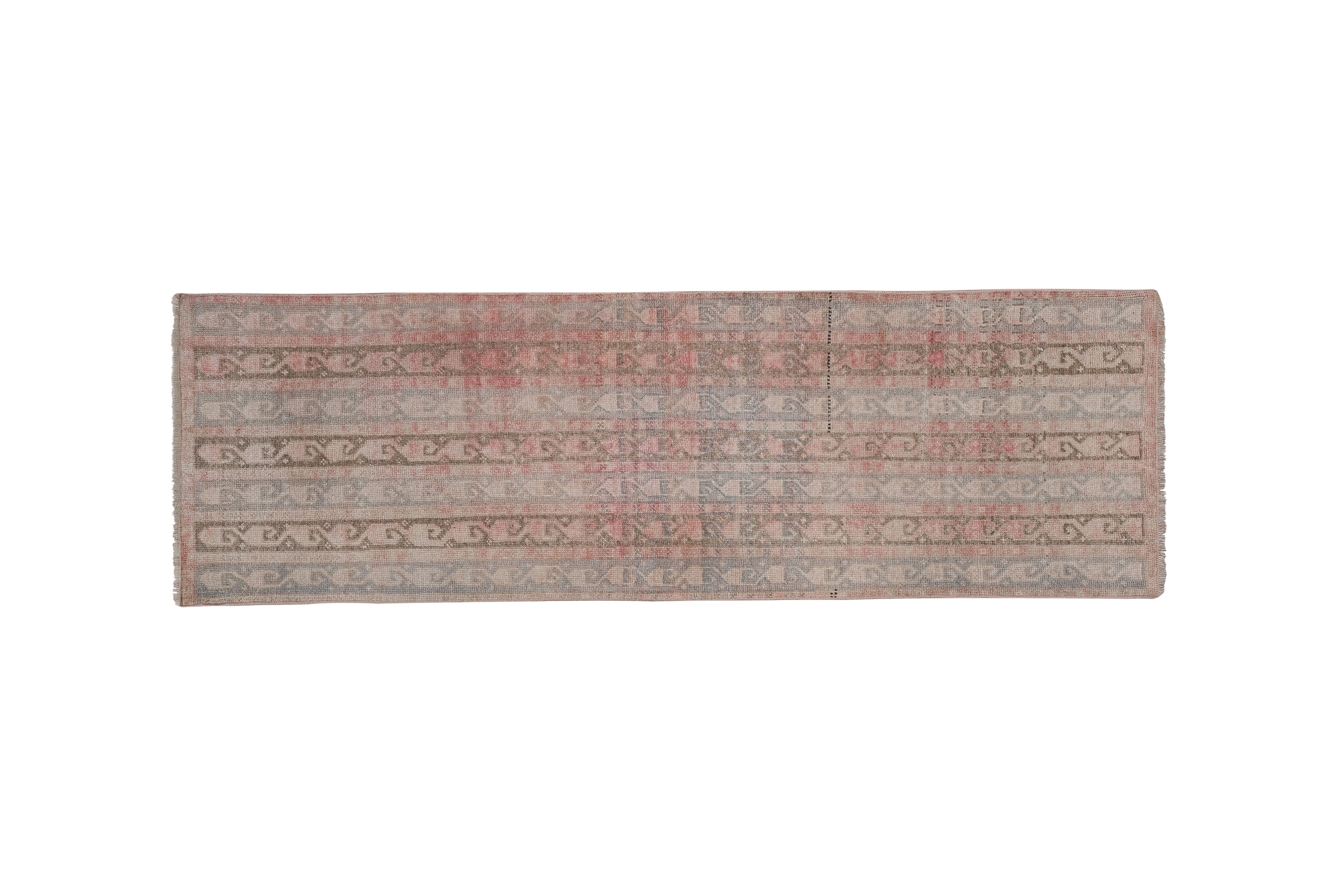 Vintage Turkish rug from Oushak, hand-woven 75x230 cm