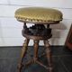 Antique adjustable piano stool