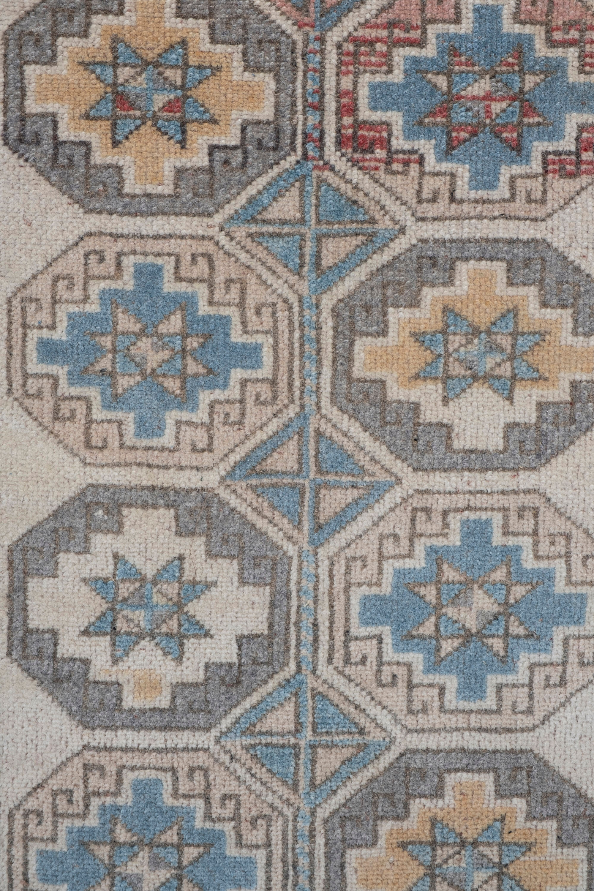 Distressed turkish oushak rug runner 49 x 255 cm