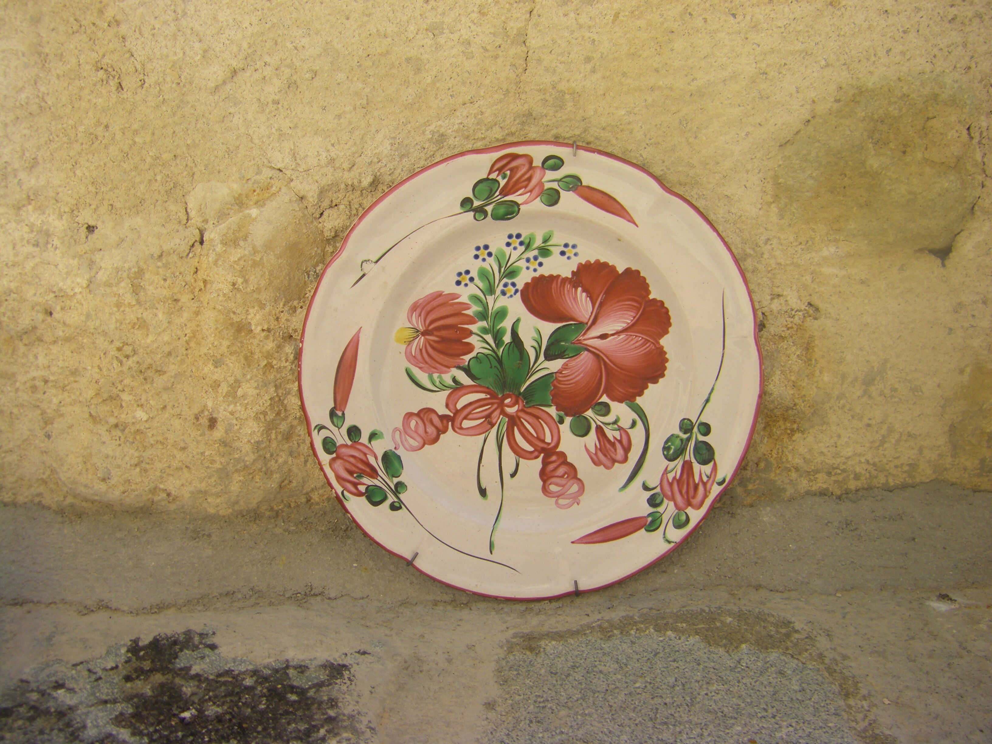 Oriental earthenware plate