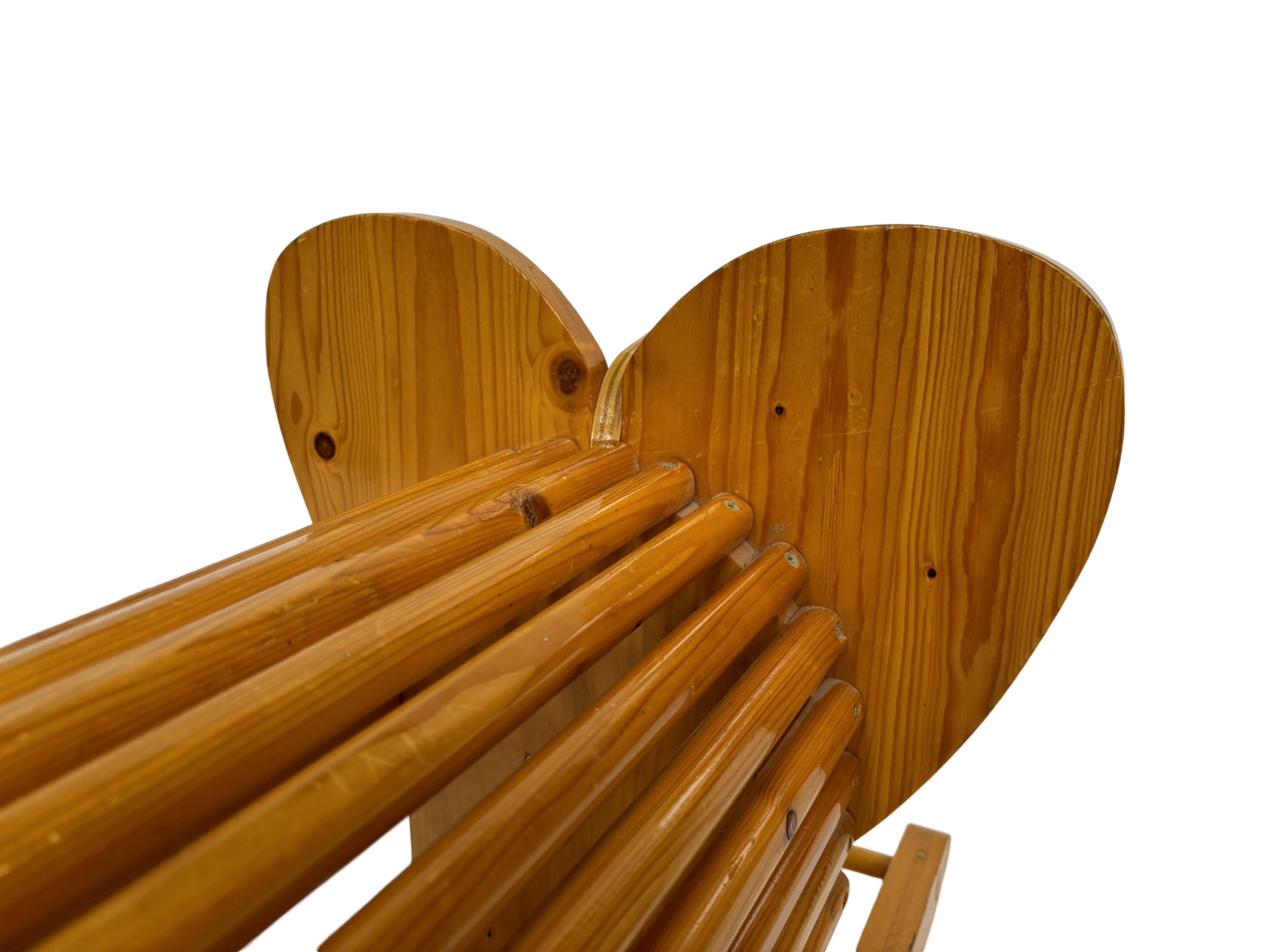 Vintage Swedish design Wooden Rocking Elephant 80's design