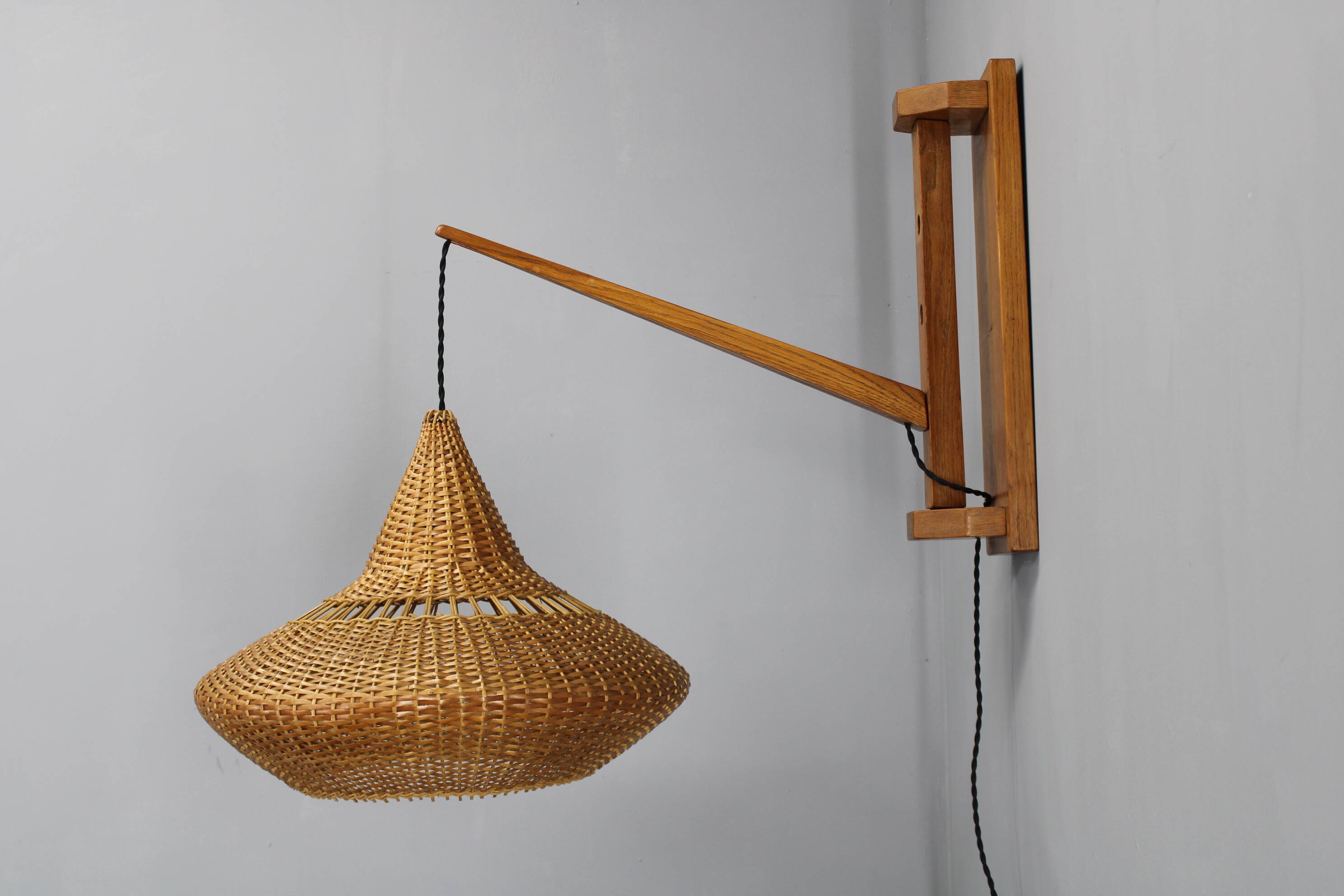 1960s Wall Wooden Lamp by Pokrok Zilina , Czechoslovakia