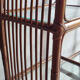 Bamboo rattan and glass shelf pier import 80s