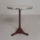 Bistro table with cast iron legs and marble top, 1920s.