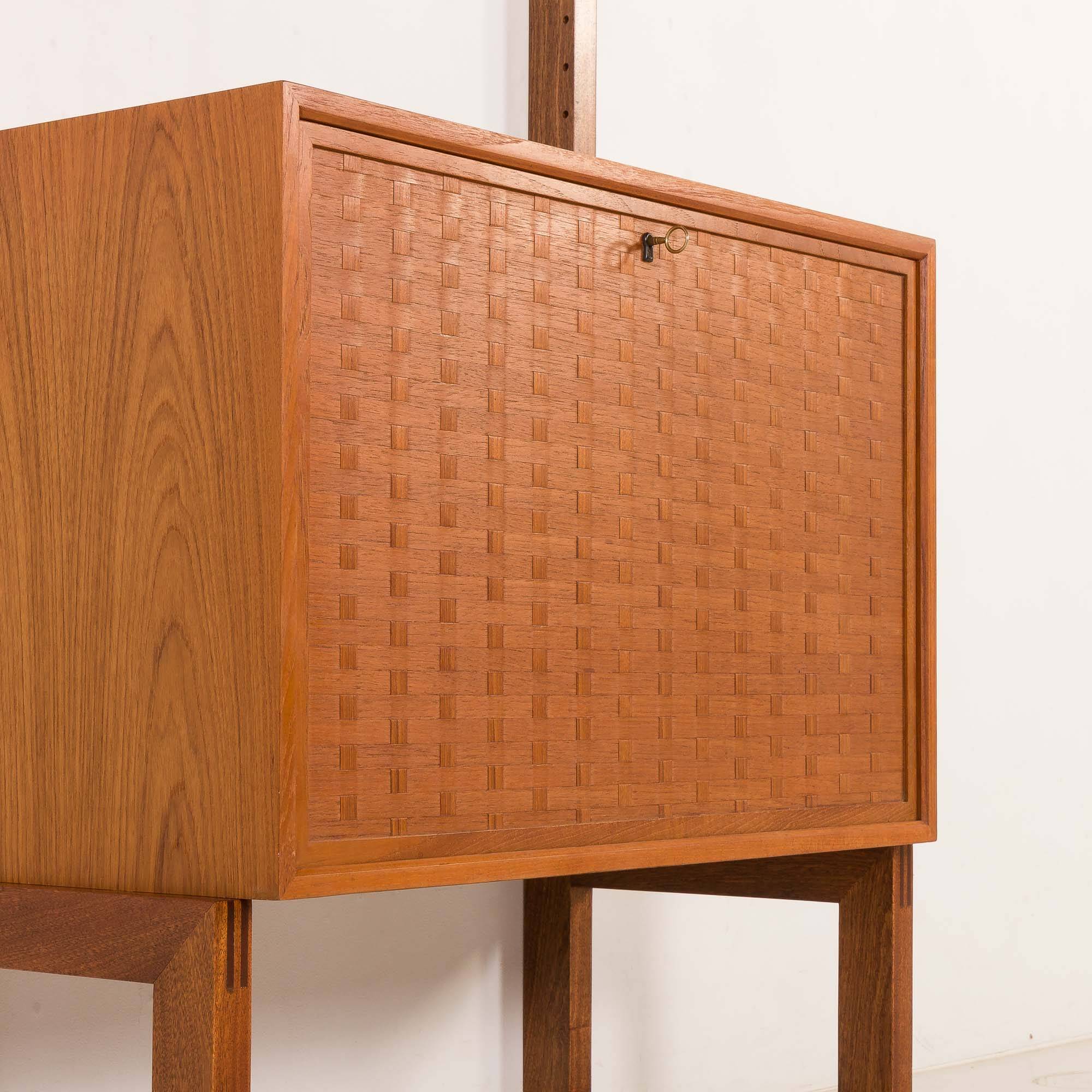 Poul Cadovius free standing wall unit for Cado, 1960s