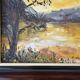 Oil on Canvas Landscape One Evening at the Hatching Pond Signed Gilles Laverne