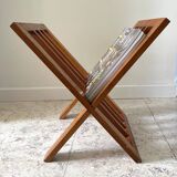 Vintage geometric magazine rack
