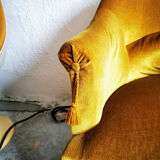 Golden fringed toad armchair