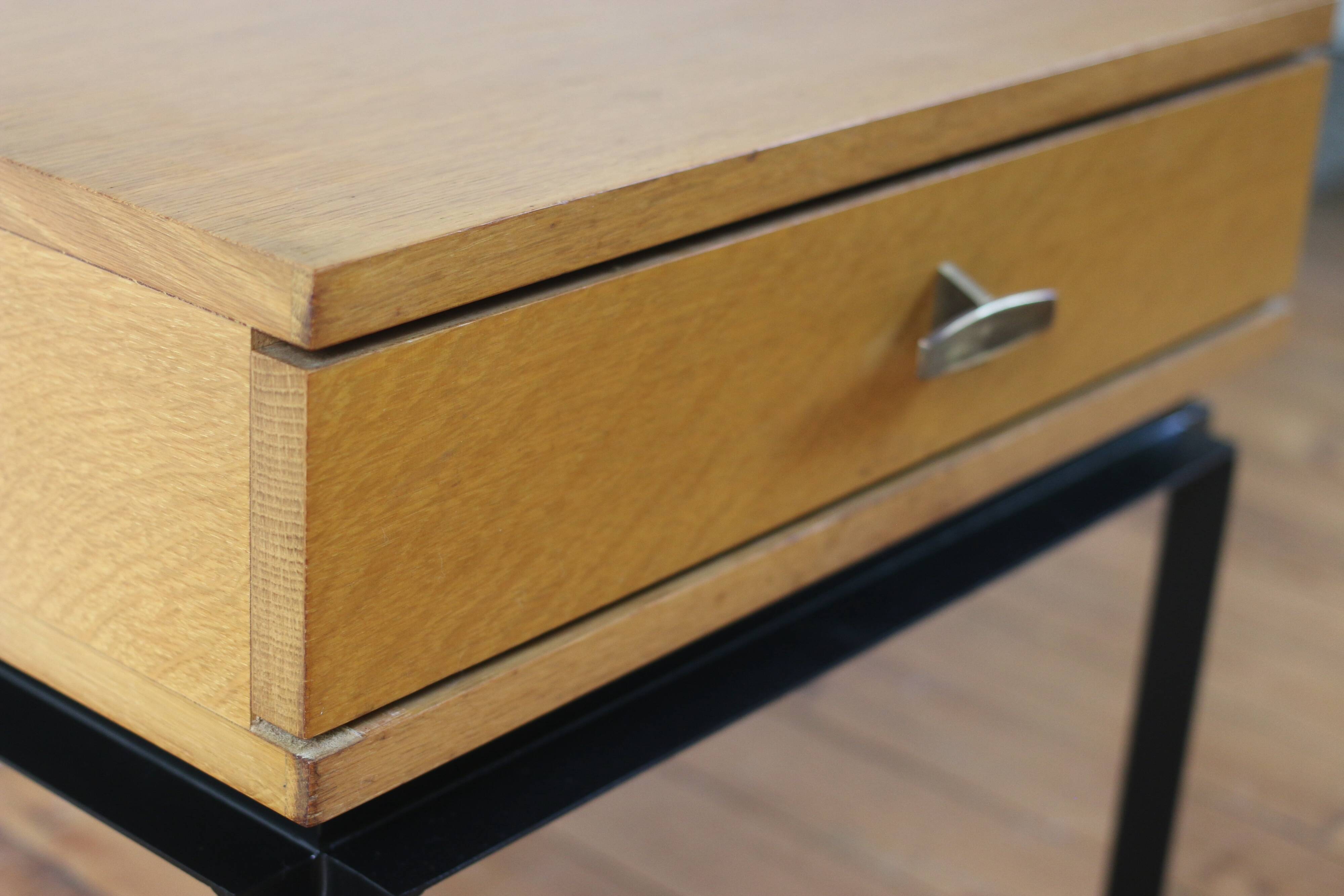 Marcel Gascoin 1960s vintage modernist bedside table