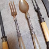 Assortment of antique serving cutlery