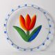 Vintage Kosta Boda Glass Plate: Ulrica Hydman Vallien Tulip Design