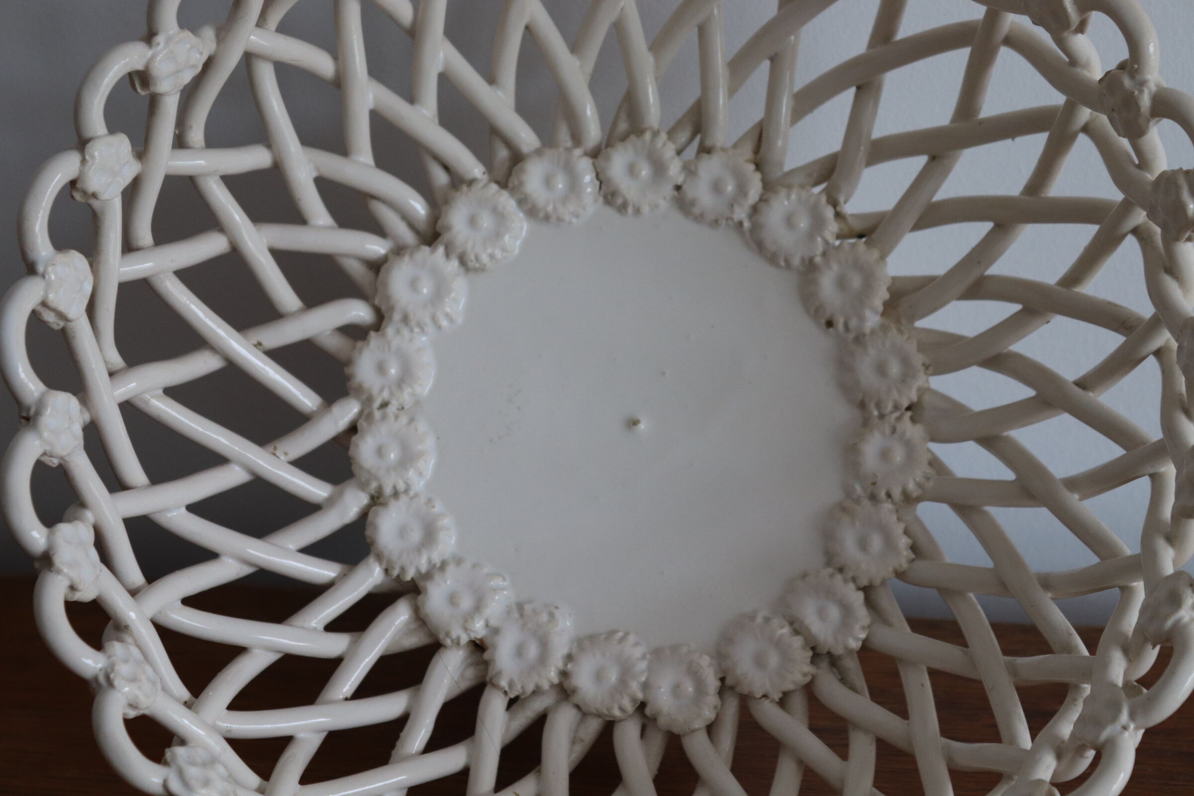 Braided ceramic basket, handmade Pichon Uzès