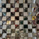Convex faceted mirror, 140x120 cm