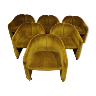 Armchairs by Eugenio Gerlio for Tecno, 1960s
