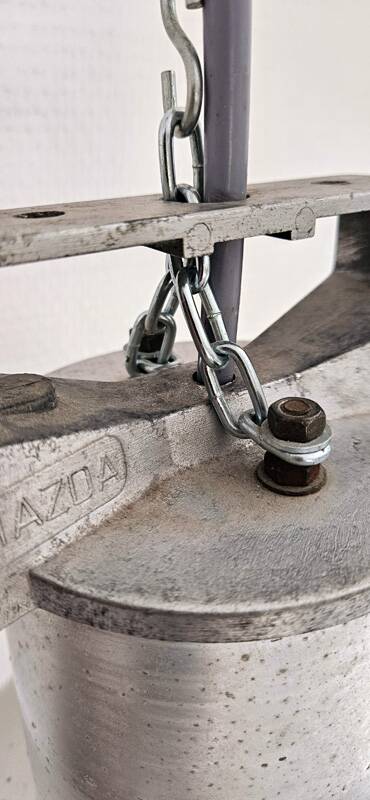 Vintage mazda industrial suspension in aluminium – 1960s