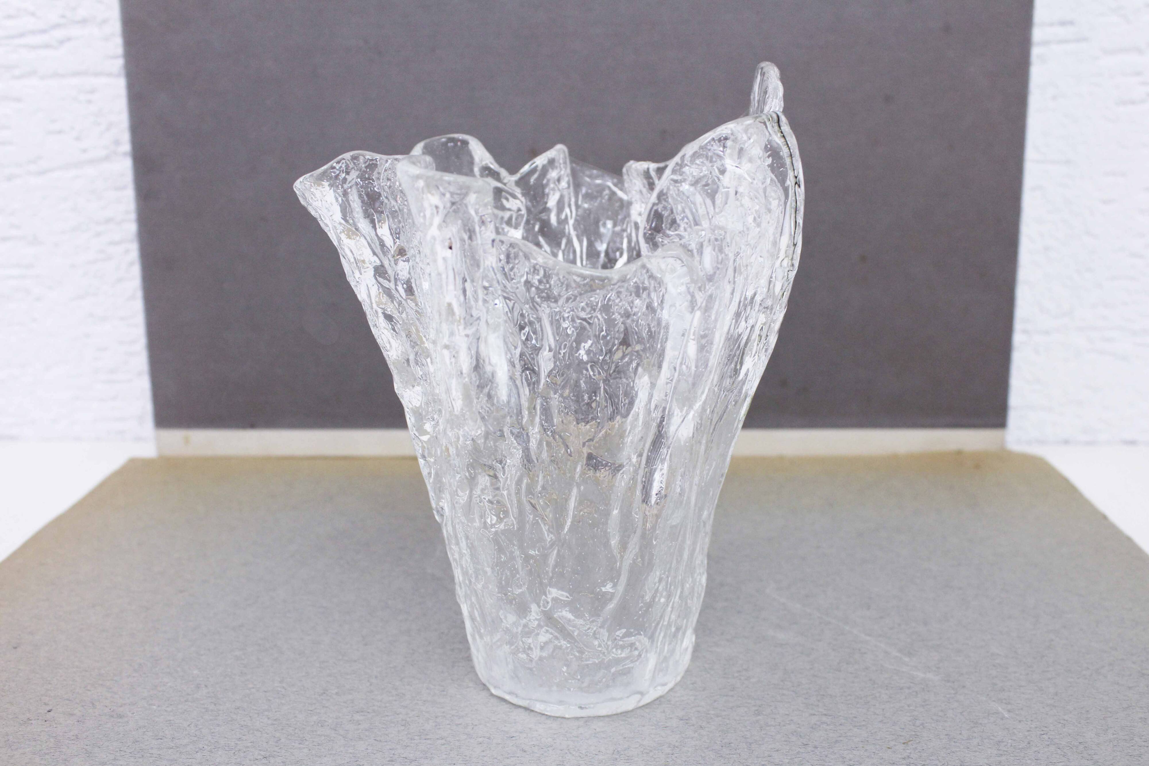 Folded glass vase 1970