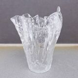 Folded glass vase 1970