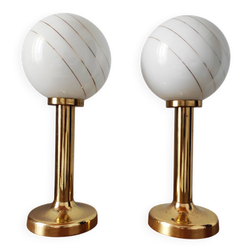 Pair of vintage ball lamps from the 1970s