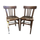 Pair chair bistro vintage wood