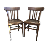 Pair chair bistro vintage wood
