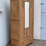 Parisian wardrobe art deco wood brut