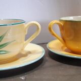Petit déjeuner Luneville peint main jaune pâle