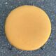 Scandinavian tripod stool in yellow leather and gold brass 1950