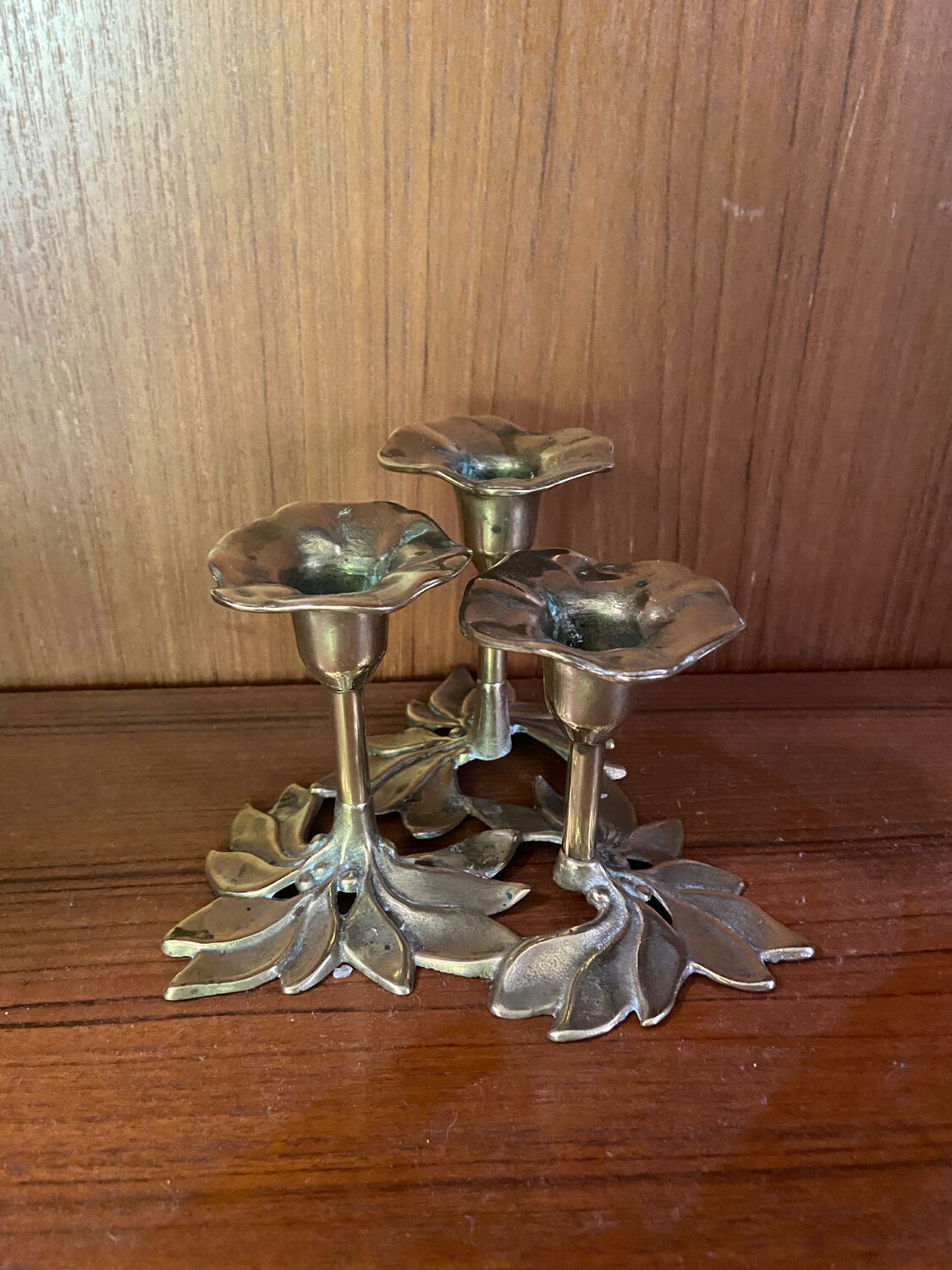 Vintage brass candle holder