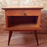 Bedside table with compass feet, 1950s