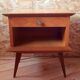 Bedside table with compass feet, 1950s