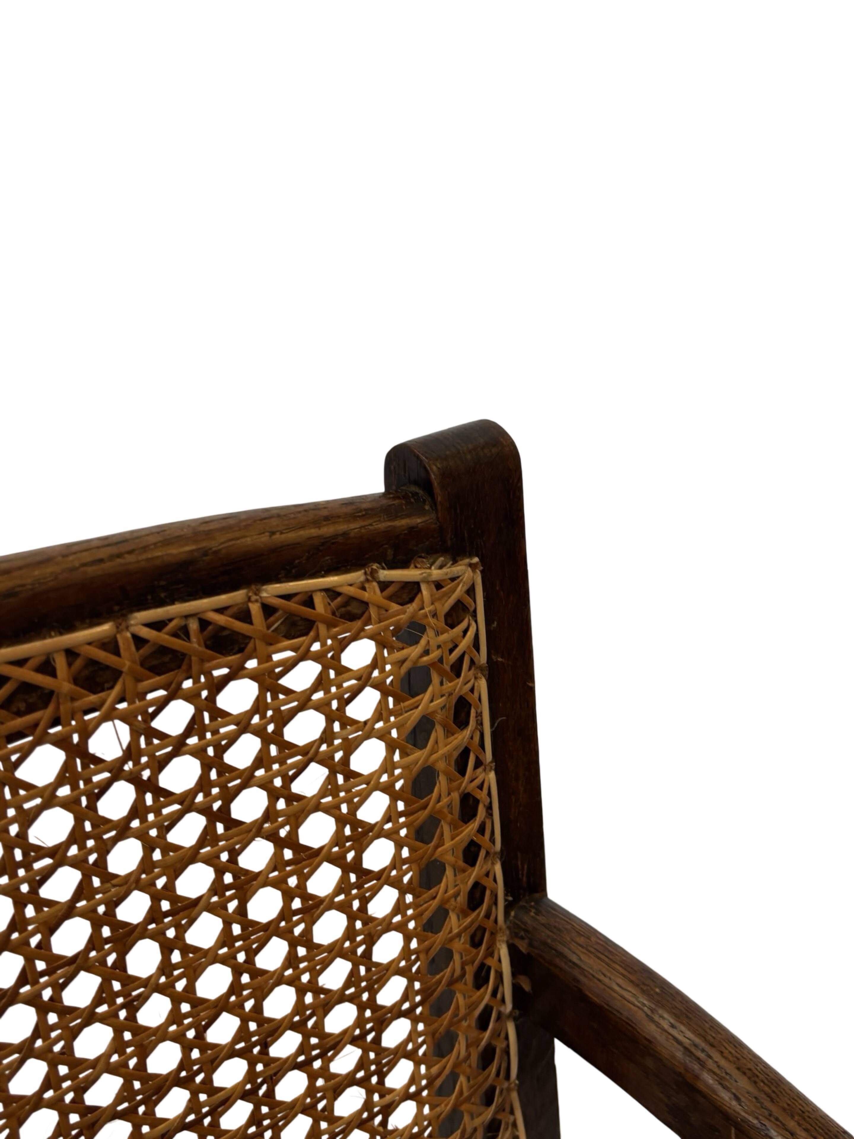 Art Deco chair minimalist oak wicker minimalist design